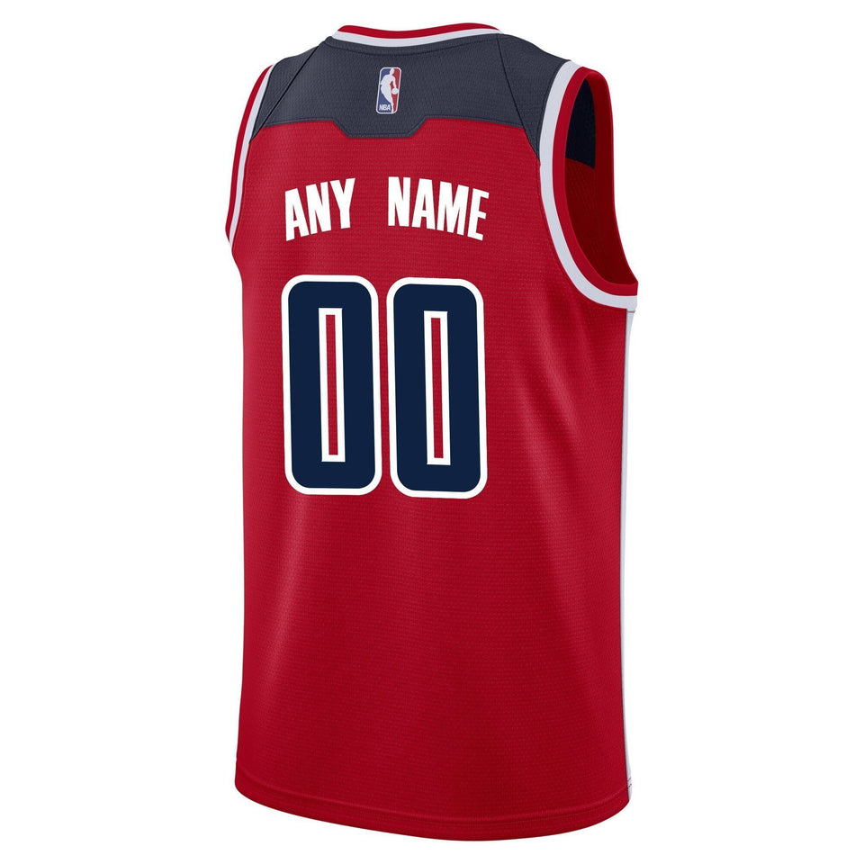Men's Fanatics Branded Red Washington Wizards Fast Break Custom Replica Jersey  Icon Edition Red