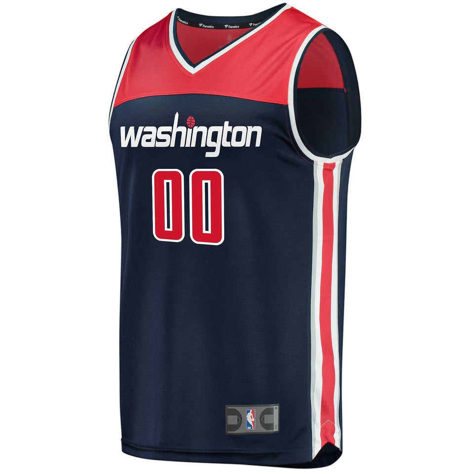 Men's Fanatics Branded Navy Washington Wizards Fast Break Custom Replica Jersey  Statement Edition Navy