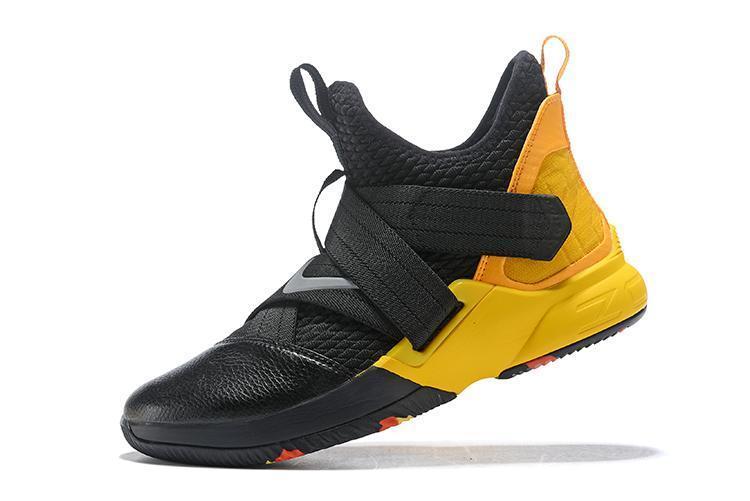 Nike Lebron Soldier XII 12 SFG EP Black Yellow Men Shoes Sale Size US7,8,8.5,9,10,11,12