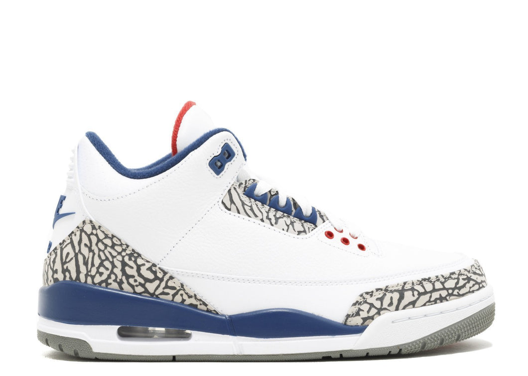 Nike Air Jordan 3 Retro True Blue 2016 Release White Men Shoes Sale