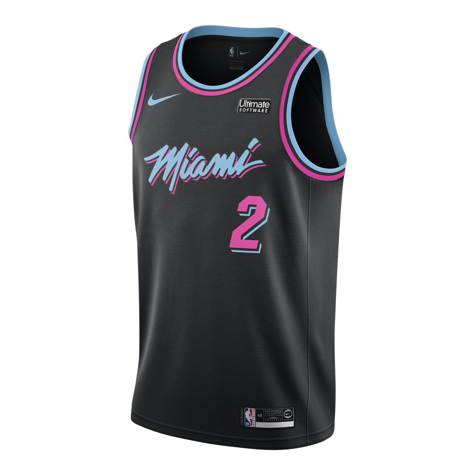 Wayne Ellington Nike Miami Heat Vice Nights Swingman Jersey  Black