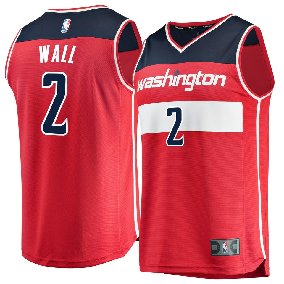 Men's Fanatics Branded John Wall Red Washington Wizards Fast Break Replica Jersey  Icon Edition  Red