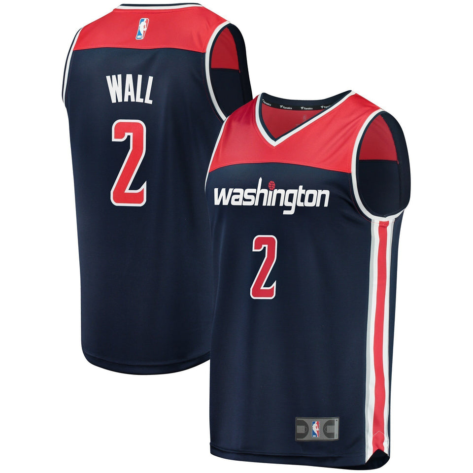 Youth Fanatics Branded John Wall Navy Washington Wizards Fast Break Replica Jersey  Statement EditionNavy