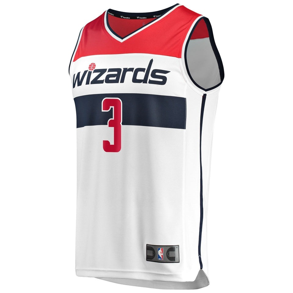 Men's Fanatics Branded Bradley Beal White Washington Wizards Fast Break Replica Jersey  Association Edition  White