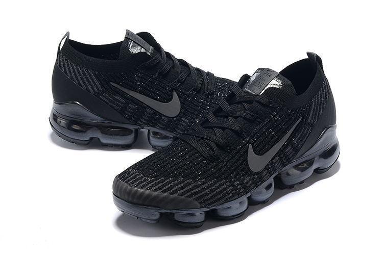 Nike Air Vapormax Flyknit 3 All Black Shoes Sneakers Men Sale Size US 7, 8, 8.5, 9, 10, 11