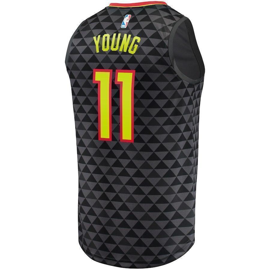 Trae Young Atlanta Hawks Jersey  Icon Edition  Black