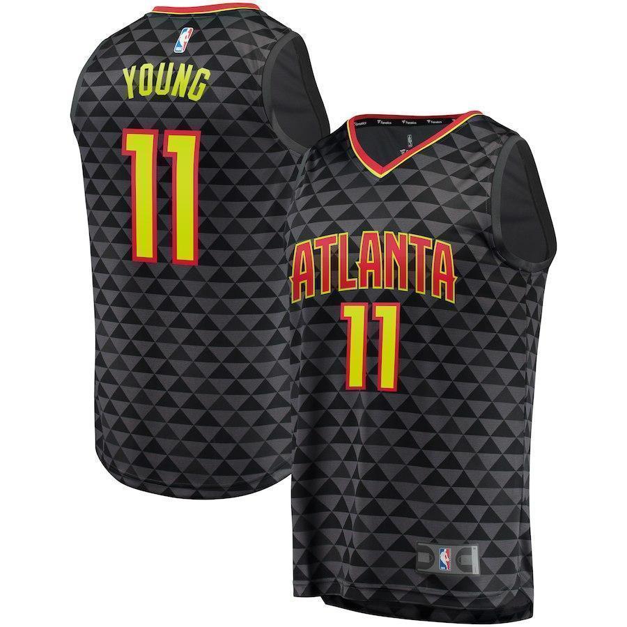 Trae Young Atlanta Hawks Jersey  Icon Edition  Black