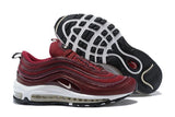 Nike Air Max 97 Wine Red White Shoes Sale Men Size US 7, 8, 8.5, 9, 10, 11