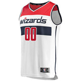 Youth Fanatics Branded White Washington Wizards Fast Break Custom Replica Jersey  Association Edition  White