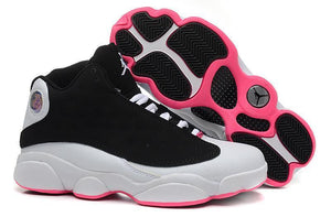 Nike Air Jordan Men 13 Retro White/Black/Pink Women