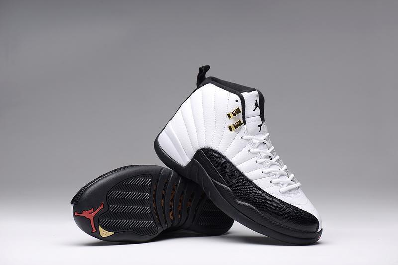 Nike Air Jordan 12 Retro 'Taxi' 2013 Black White Shoes Basketball Men Sale