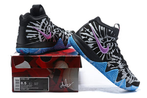 Nike Kyrie 4 Black White Jade Purple Men Basketball Shoes Sale Size US 7,8,8.5,9.5,10,11,12