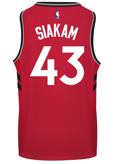 Raptors Adult Swingman Icon Jersey  Siakam  Red