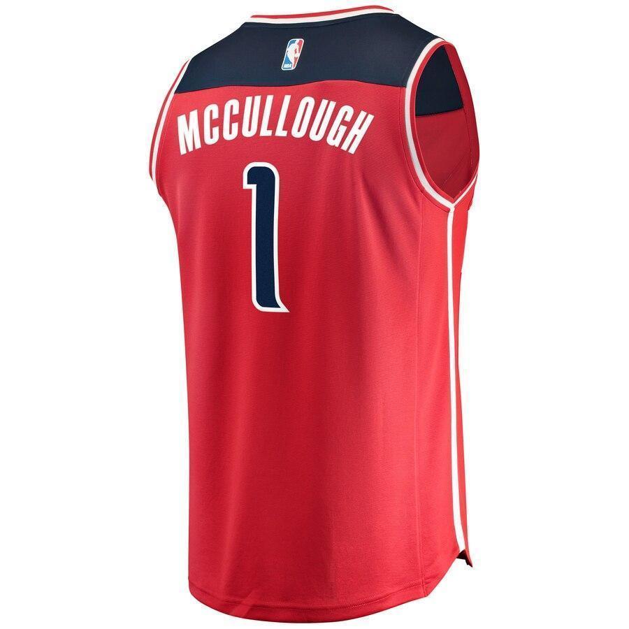 Men's Fanatics Branded Chris McCullough Red Washington Wizards Fast Break Replica Team Color Player Jersey  Icon Edition  Red