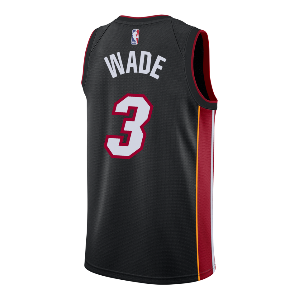Dwyane Wade Nike Miami Heat Icon Black Swingman Jersey  Black