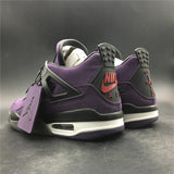 Nike Air Jordan 4 Retro Travis Scott Purple Dynasty Var Red Black Men Shoes Sale