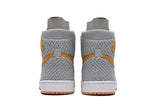 Nike Air Jordan 1 High Retro Flyknit Grey Orange Shoes Basketball Men