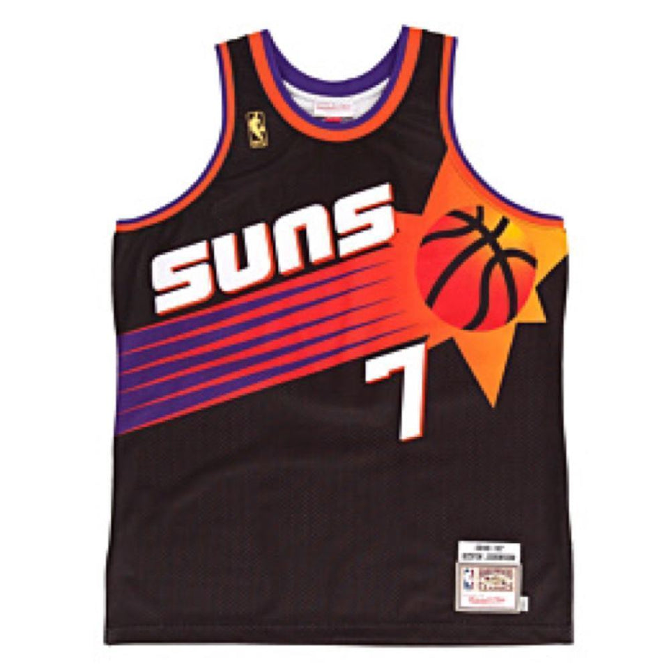 Nba Phoenix Suns Kevin Johnson Hardwood Classic Throwback Home Jersey  Black