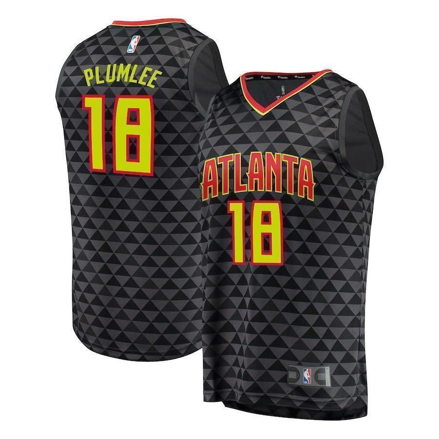 Miles Plumlee Atlanta Hawks Player Jersey  Icon Edition  Black