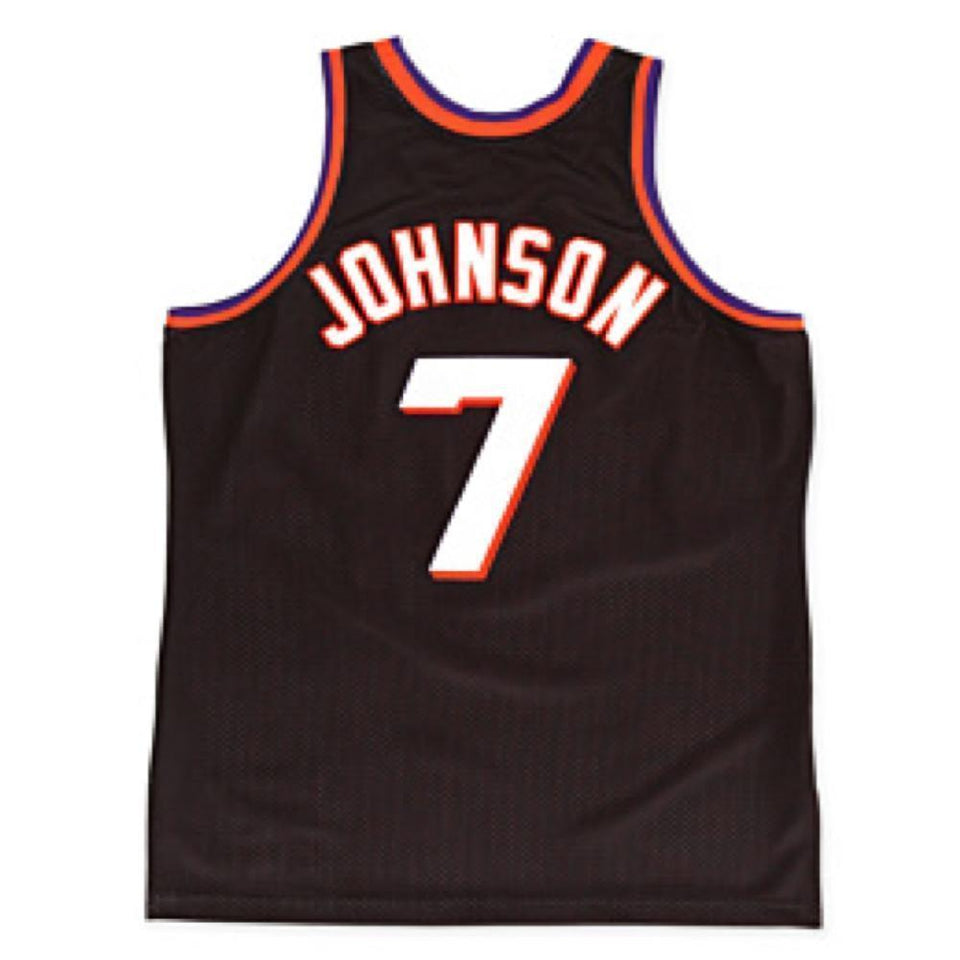 Nba Phoenix Suns Kevin Johnson Hardwood Classic Throwback Home Jersey  Black