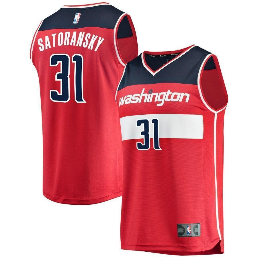 Men's Fanatics Branded Tomas Satoransky Red Washington Wizards Fast Break Replica Team Color Player Jersey  Icon Edition  Red