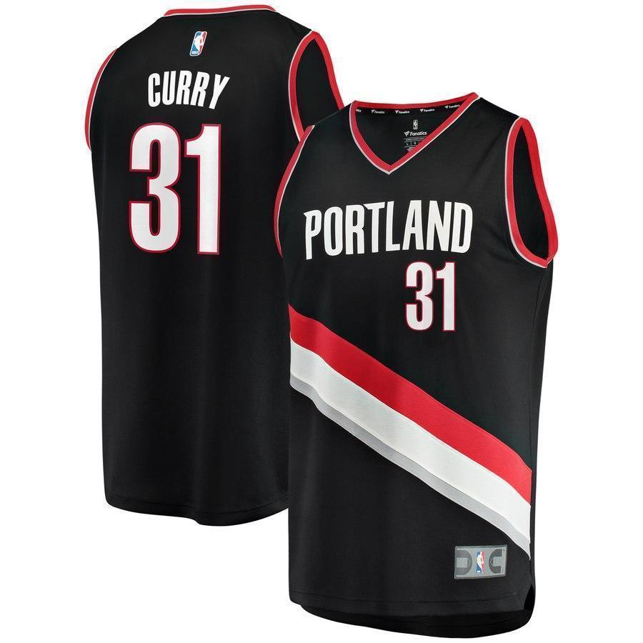 Seth Curry Portland Trail Blazers Fast Break Replica Jersey – Icon Edition  Black