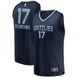 Men's Fanatics Branded Jonas Valanciunas Memphis Grizzlies Fast Break Jersey – Icon Edition  Navy