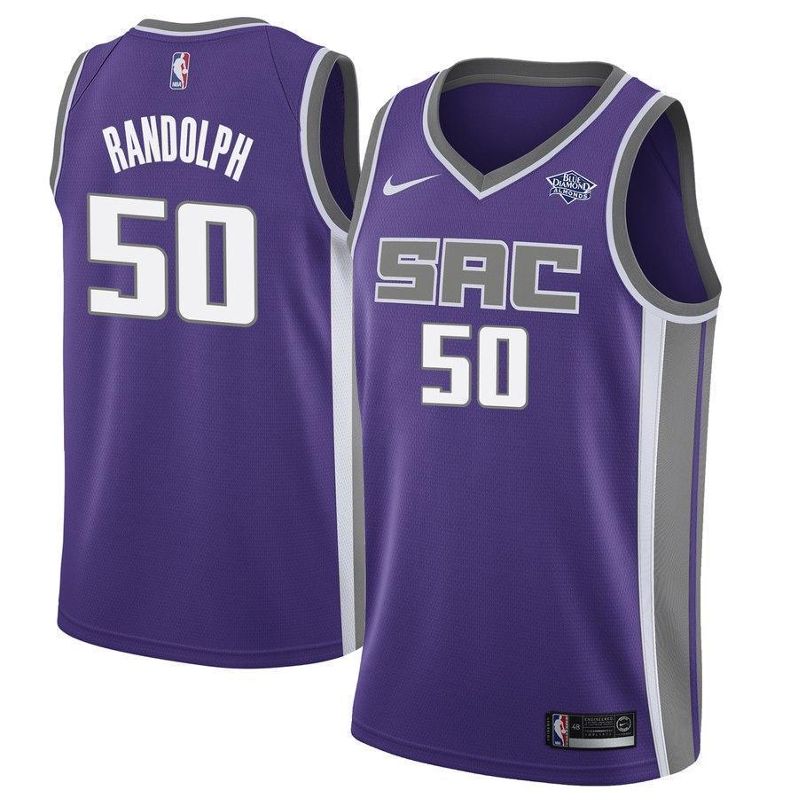 Men's Nike Zach Randolph Purple Sacramento Kings Jersey  Icon Edition