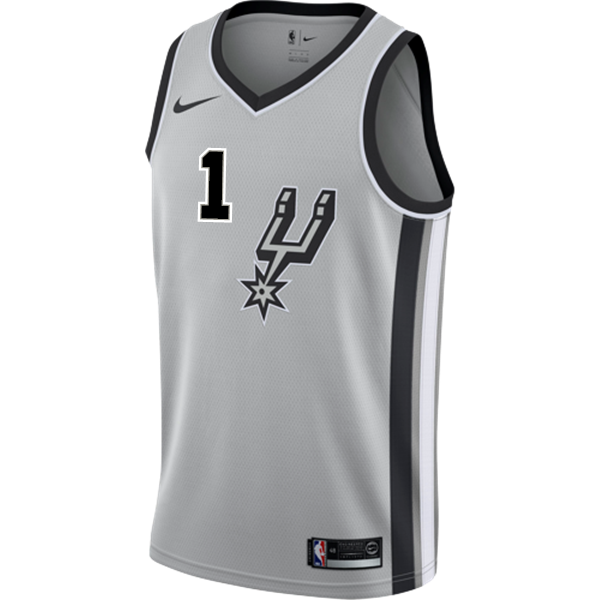 Walker San Antonio Spurs Men's Nike  Statement Edition Swingman Personalized Jersey   Grey