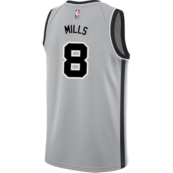 Mills San Antonio Spurs Men's Nike  Statement Edition Swingman Personalized Jersey   Grey