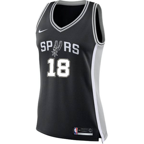Belinelli San Antonio Spurs Women's Nike Custom Personalized Icon Swingman Jersey  Black
