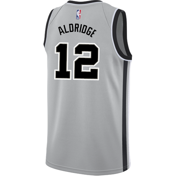 Aldridge San Antonio Spurs Men's Nike  Statement Edition Swingman Personalized Jersey   Grey