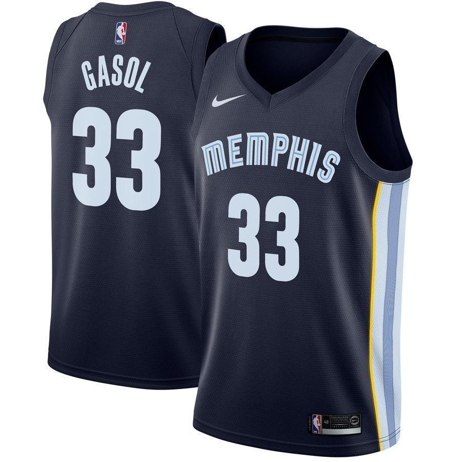 Men's Nike Marc Gasol Memphis Grizzlies Swingman Jersey  Icon Edition  Navy