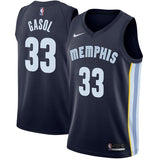 Men's Nike Marc Gasol Memphis Grizzlies Swingman Jersey  Icon Edition  Navy