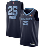 Men's Nike Chandler Parsons Memphis Grizzlies Swingman Sponsor Patch Jersey – Icon Edition  Navy