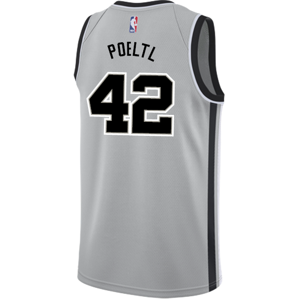 Poeltl San Antonio Spurs Men's Nike  Statement Edition Swingman Personalized Jersey   Grey