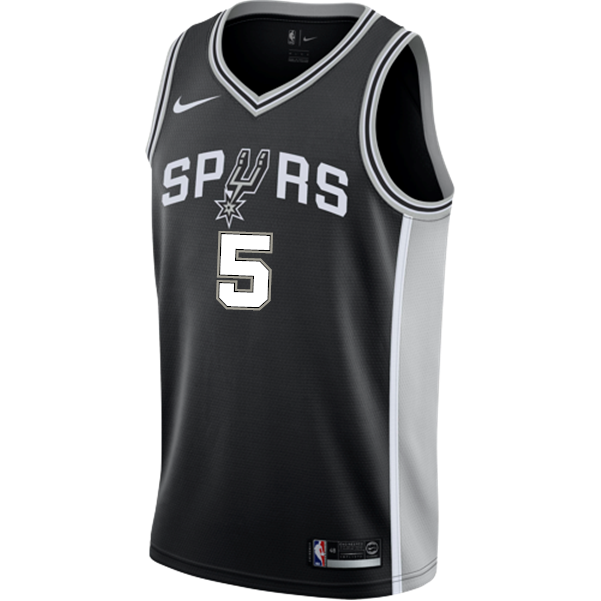 Murray San Antonio Spurs Men's Nike Custom Personalized Icon Swingman Jersey  Black