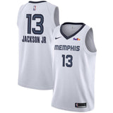 Men's Nike Jaren Jackson Jr. Memphis Grizzlies Swingman Sponsor Patch Jersey  Association Edition  White