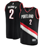 Wade Baldwin IV Portland Trail Blazers Fast Break Team Color Player Jersey  Icon Edition  Black
