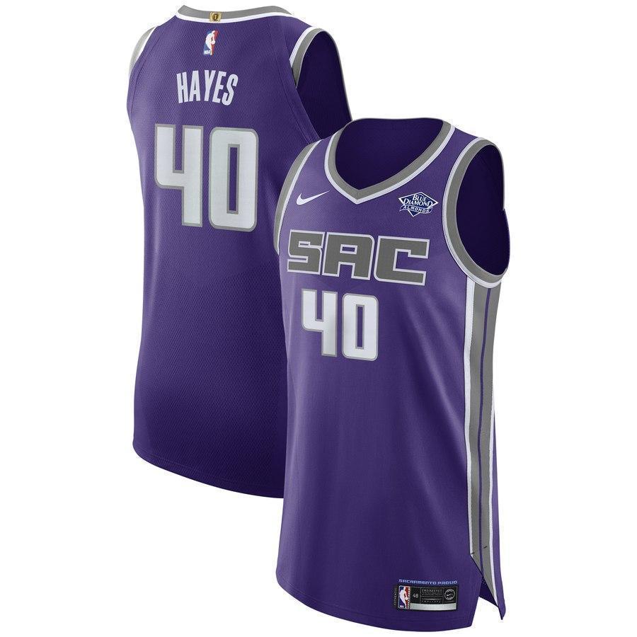 Men's Nike Nigel Hayes Purple Sacramento Kings Authentic Sponsor Patch Jersey – Icon Edition