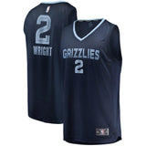 Men's Fanatics Branded Delon Wright Memphis Grizzlies Fast Break Jersey – Icon Edition  Navy