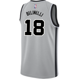 Belinelli San Antonio Spurs Men's Nike  Statement Edition Swingman Personalized Jersey   Grey