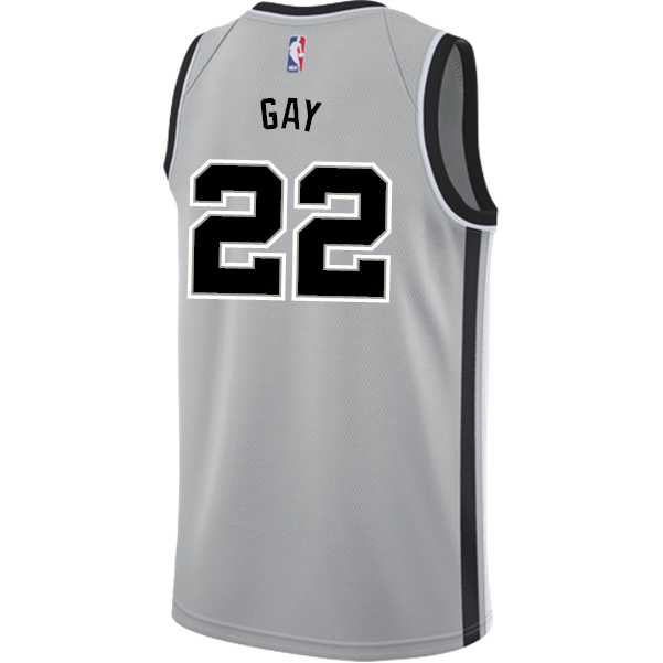 Gay San Antonio Spurs Men's Nike  Statement Edition Swingman Personalized Jersey   Grey
