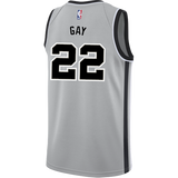 Gay San Antonio Spurs Men's Nike  Statement Edition Swingman Personalized Jersey   Grey