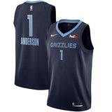 Men's Nike Kyle Anderson Memphis Grizzlies Swingman Sponsor Patch Jersey – Icon Edition  Navy