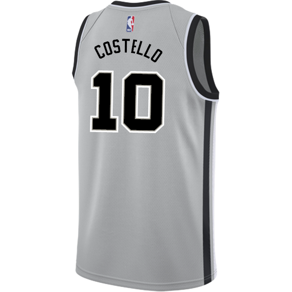 Costello San Antonio Spurs Men's Nike  Statement Edition Swingman Personalized Jersey   Grey
