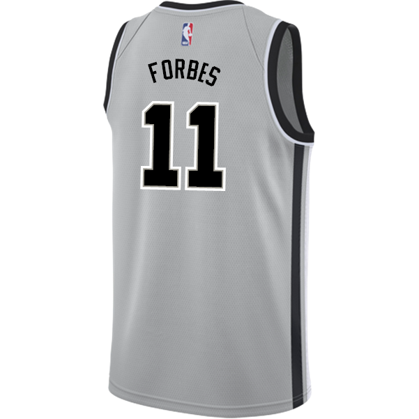 Forbes San Antonio Spurs Men's Nike  Statement Edition Swingman Personalized Jersey   Grey
