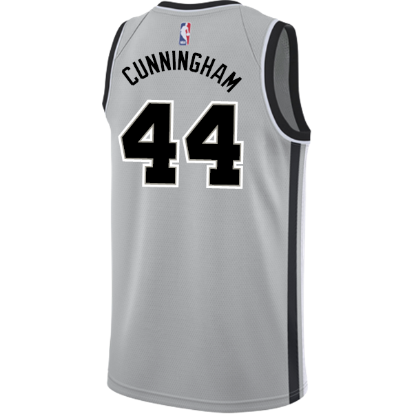 Cunningham San Antonio Spurs Men's Nike  Statement Edition Swingman Personalized Jersey   Grey