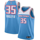 Men's Nike Marvin Bagley III Blue Sacramento Kings City Edition Swingman Jersey