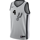 White San Antonio Spurs Men's Nike  Statement Edition Swingman Personalized Jersey   Grey